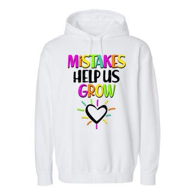 Mistakes Helps Us Grow Garment-Dyed Fleece Hoodie