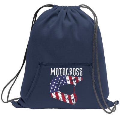 Motocross Helmet Us Flag Dirt Bike Patriot Biker Boy Sweatshirt Cinch Pack Bag