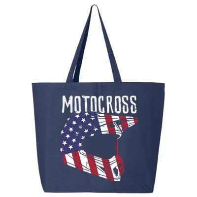 Motocross Helmet Us Flag Dirt Bike Patriot Biker Boy 25L Jumbo Tote