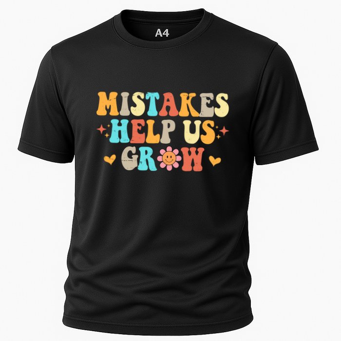 Mistakes Help Us Grow Positive Quote Cooling Performance Crew T-Shirt