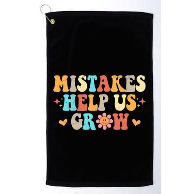 Mistakes Help Us Grow Positive Quote Golf Towel