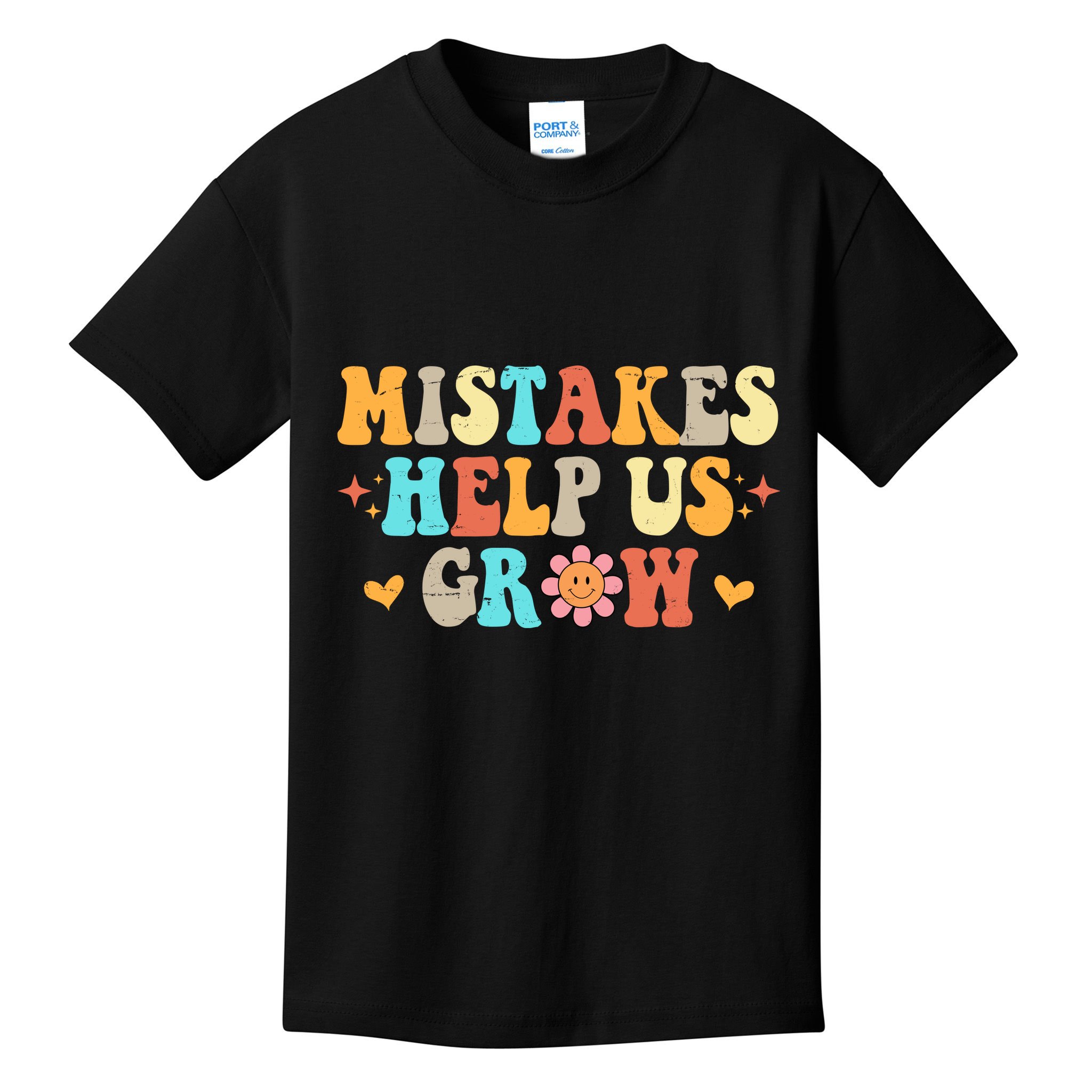 Mistakes Help Us Grow Positive Quote Kids T-Shirt