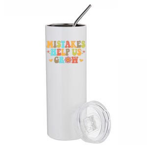 Mistakes Help Us Grow Positive Quote Stainless Steel Tumbler