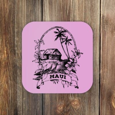 Maui Hawaii Vintage Retro Throwback Classic Vacation Coaster