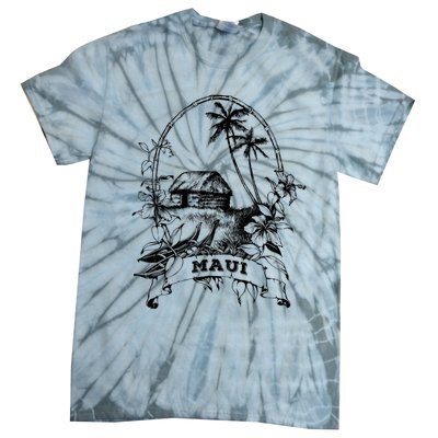 Maui Hawaii Vintage Retro Throwback Classic Vacation Tie-Dye T-Shirt