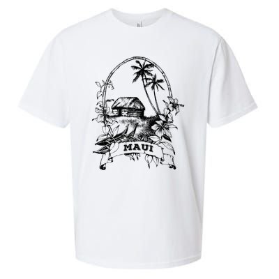 Maui Hawaii Vintage Retro Throwback Classic Vacation Sueded Cloud Jersey T-Shirt