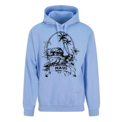 Maui Hawaii Vintage Retro Throwback Classic Vacation Unisex Surf Hoodie