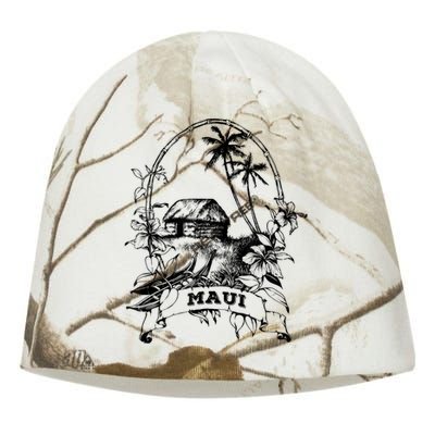 Maui Hawaii Vintage Retro Throwback Classic Vacation Kati - Camo Knit Beanie