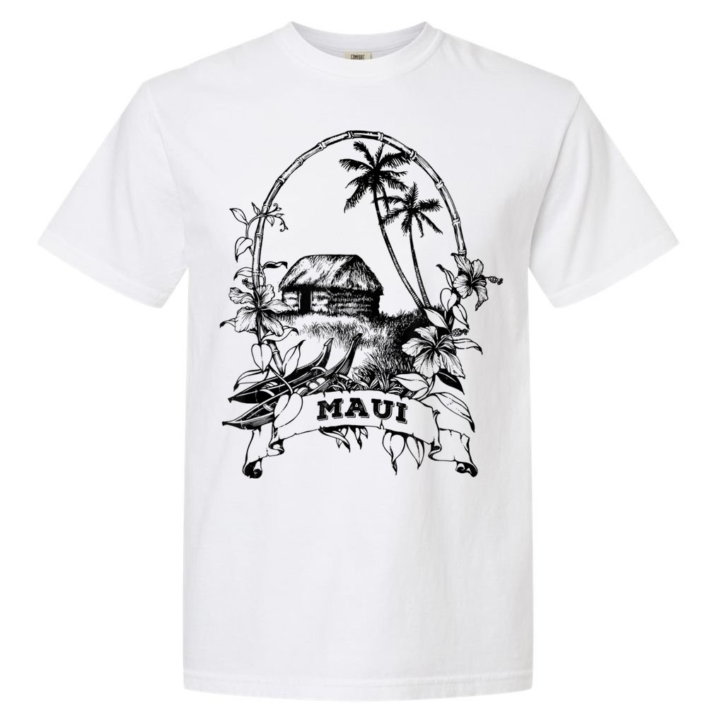 Maui Hawaii Vintage Retro Throwback Classic Vacation Comfort Colors T-Shirt