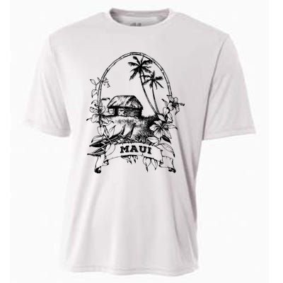 Maui Hawaii Vintage Retro Throwback Classic Vacation Cooling Performance Crew T-Shirt