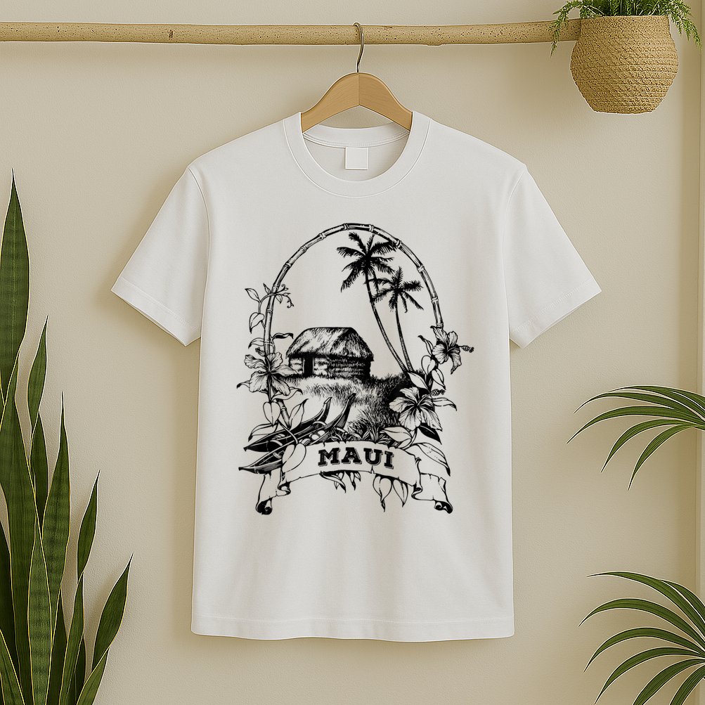 Maui Hawaii Vintage Retro Throwback Classic Vacation T-Shirt
