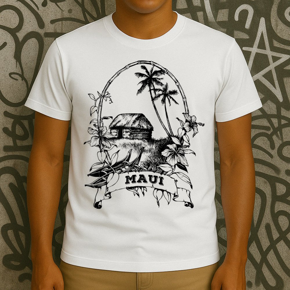 Maui Hawaii Vintage Retro Throwback Classic Vacation T-Shirt