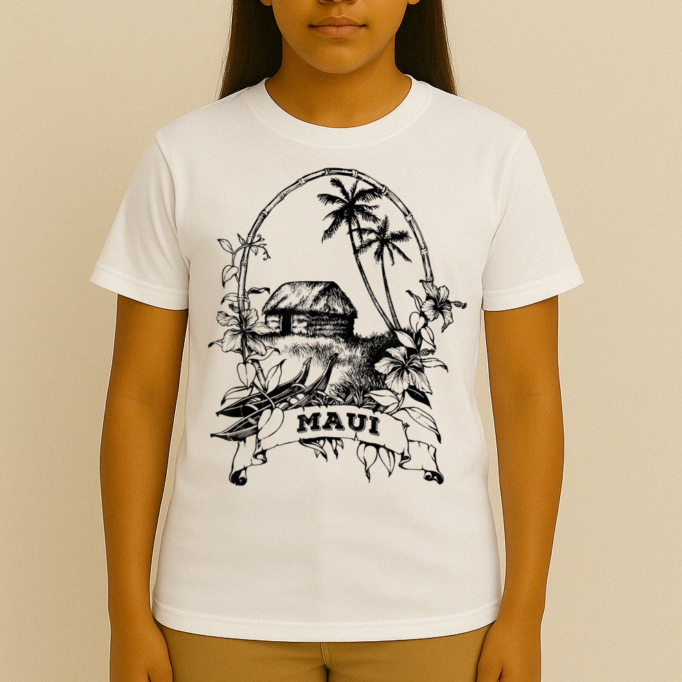 Maui Hawaii Vintage Retro Throwback Classic Vacation T-Shirt