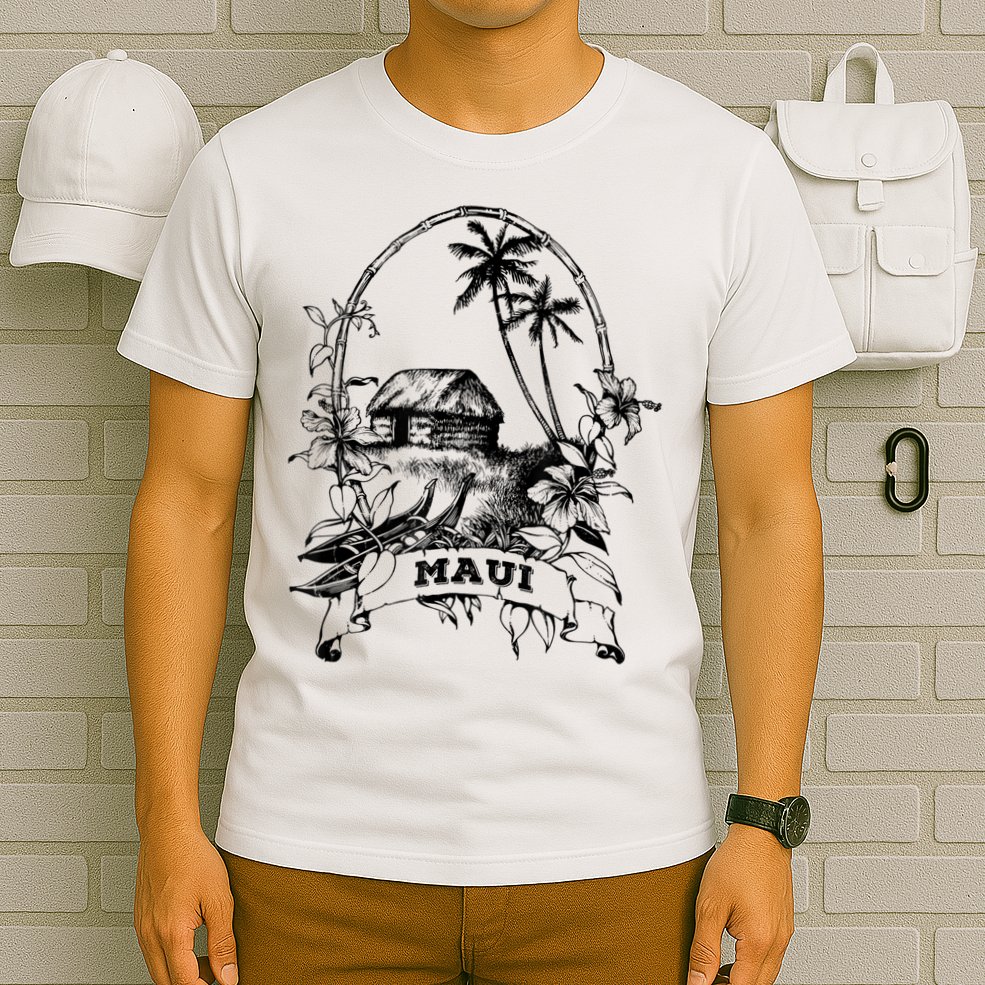 Maui Hawaii Vintage Retro Throwback Classic Vacation T-Shirt