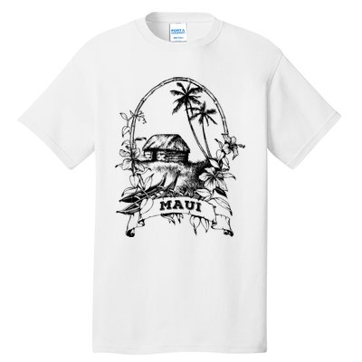 Maui Hawaii Vintage Retro Throwback Classic Vacation Tall T-Shirt