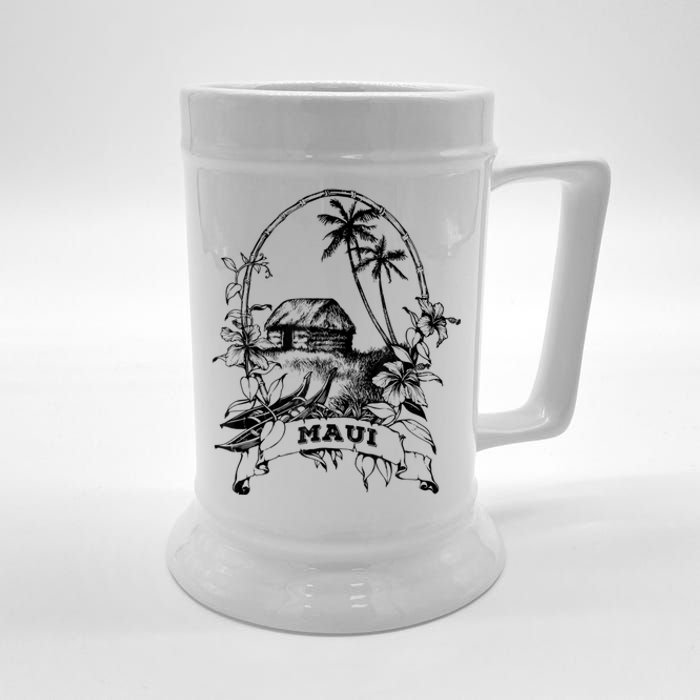 Maui Hawaii Vintage Retro Throwback Classic Vacation Beer Stein