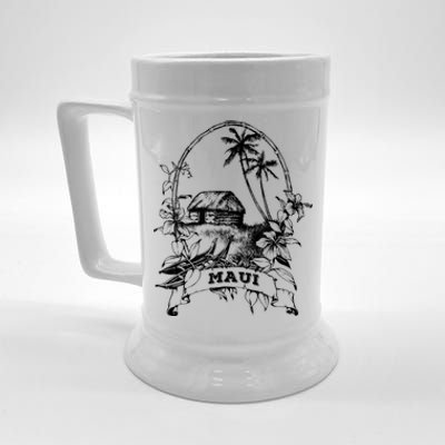 Maui Hawaii Vintage Retro Throwback Classic Vacation Beer Stein