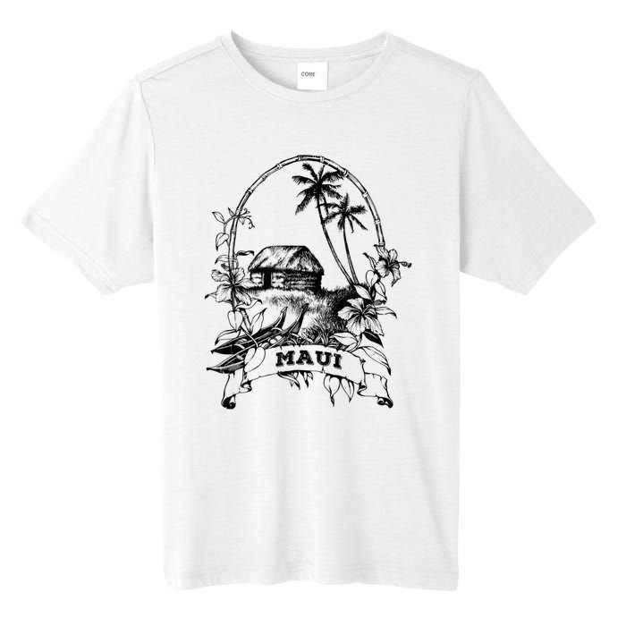 Maui Hawaii Vintage Retro Throwback Classic Vacation Tall Fusion ChromaSoft Performance T-Shirt