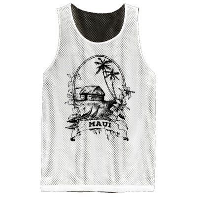 Maui Hawaii Vintage Retro Throwback Classic Vacation Mesh Reversible Basketball Jersey Tank