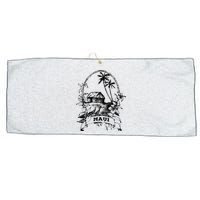 Maui Hawaii Vintage Retro Throwback Classic Vacation Large Microfiber Waffle Golf Towel