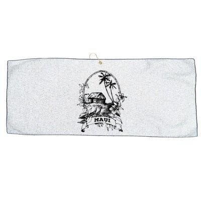 Maui Hawaii Vintage Retro Throwback Classic Vacation Large Microfiber Waffle Golf Towel