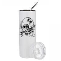 Maui Hawaii Vintage Retro Throwback Classic Vacation Stainless Steel Tumbler