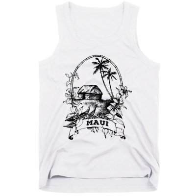 Maui Hawaii Vintage Retro Throwback Classic Vacation Tank Top