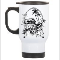 Maui Hawaii Vintage Retro Throwback Classic Vacation Stainless Steel Travel Mug