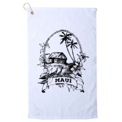 Maui Hawaii Vintage Retro Throwback Classic Vacation Platinum Collection Golf Towel