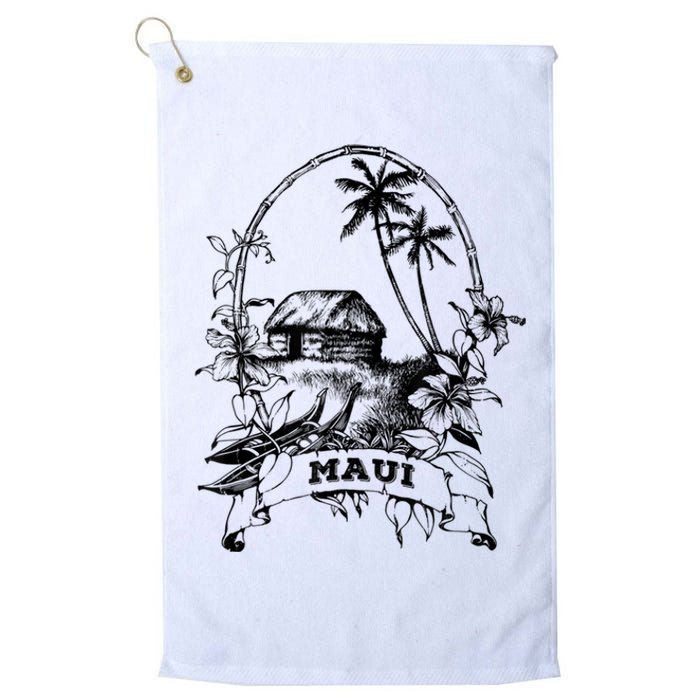 Maui Hawaii Vintage Retro Throwback Classic Vacation Platinum Collection Golf Towel