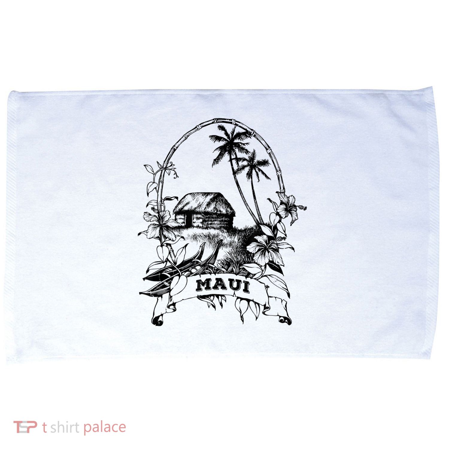 Maui Hawaii Vintage Retro Throwback Classic Vacation Microfiber Hand Towel