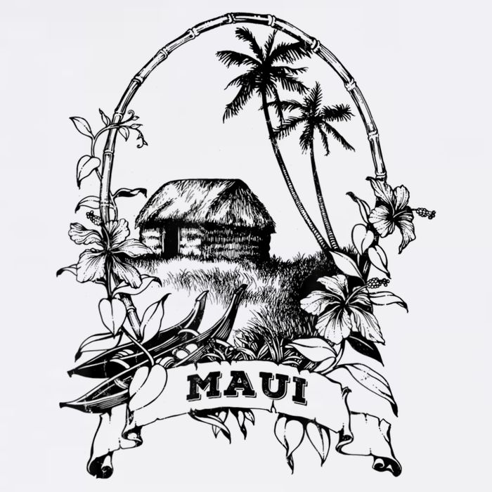 Maui Hawaii Vintage Retro Throwback Classic Vacation Womens T-Shirt