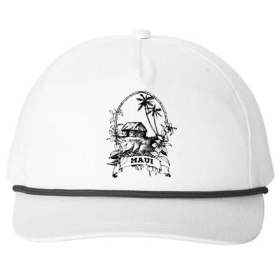 Maui Hawaii Vintage Retro Throwback Classic Vacation Snapback Five-Panel Rope Hat