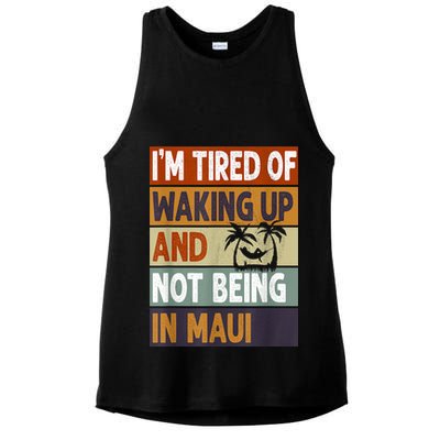Maui Hawaii Vacation Souvenir Ladies PosiCharge Tri-Blend Wicking Tank