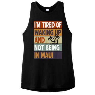 Maui Hawaii Vacation Souvenir Ladies PosiCharge Tri-Blend Wicking Tank