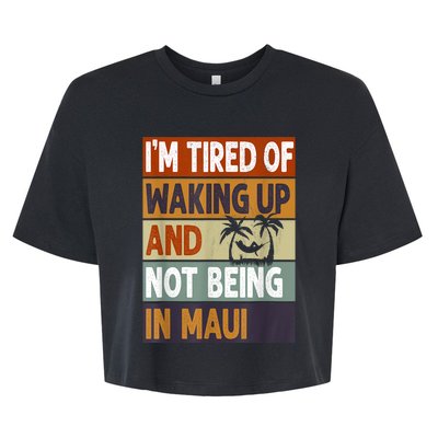 Maui Hawaii Vacation Souvenir Bella+Canvas Jersey Crop Tee