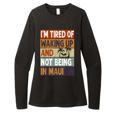 Maui Hawaii Vacation Souvenir Womens CVC Long Sleeve Shirt