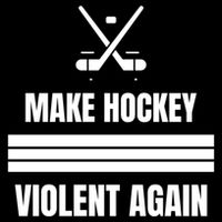 Make Hockey Violent Again Funny Hockey Players Maga Canada Ice Impact Tech Backpack