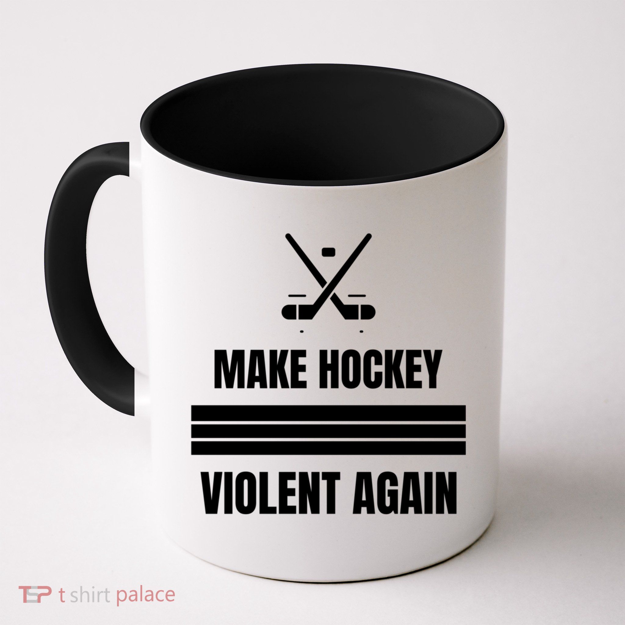 Make Hockey Violent Again Funny Hockey Players Maga Canada Ice Mug