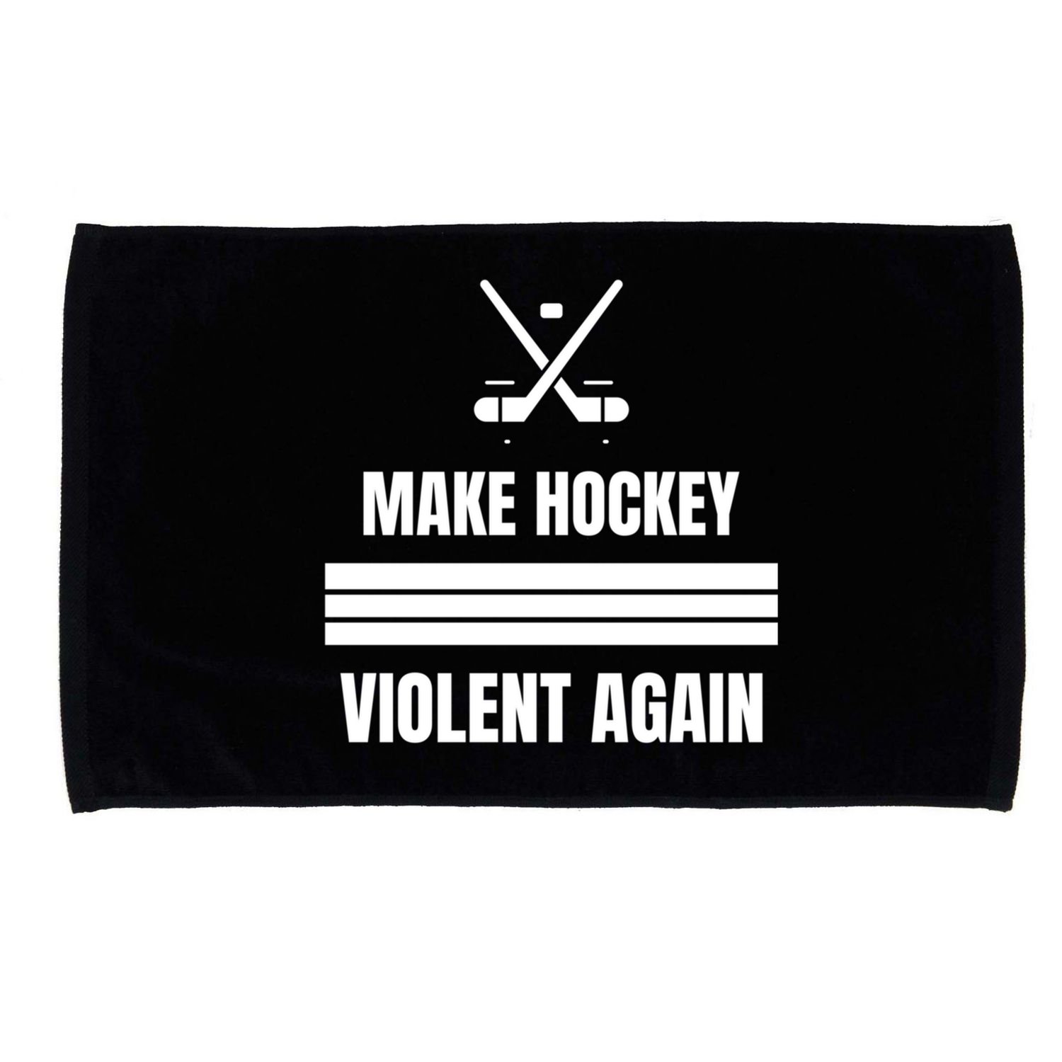Make Hockey Violent Again Funny Hockey Players Maga Canada Ice Microfiber Hand Towel