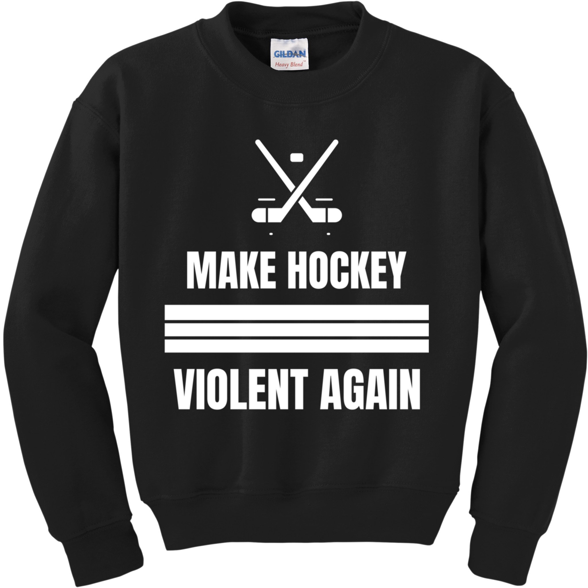 Make Hockey Violent Again Funny Hockey Players Maga Canada Ice Kids Sweatshirt