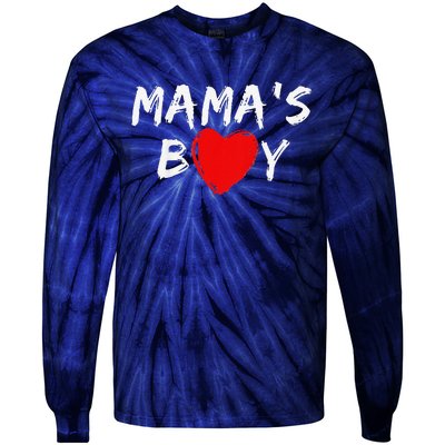 Mama's Heart Valentine's Day Gift For Babys Sons Tie-Dye Long Sleeve Shirt