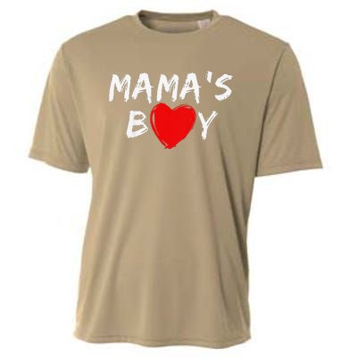 Mama's Heart Valentine's Day Gift For Babys Sons Cooling Performance Crew T-Shirt