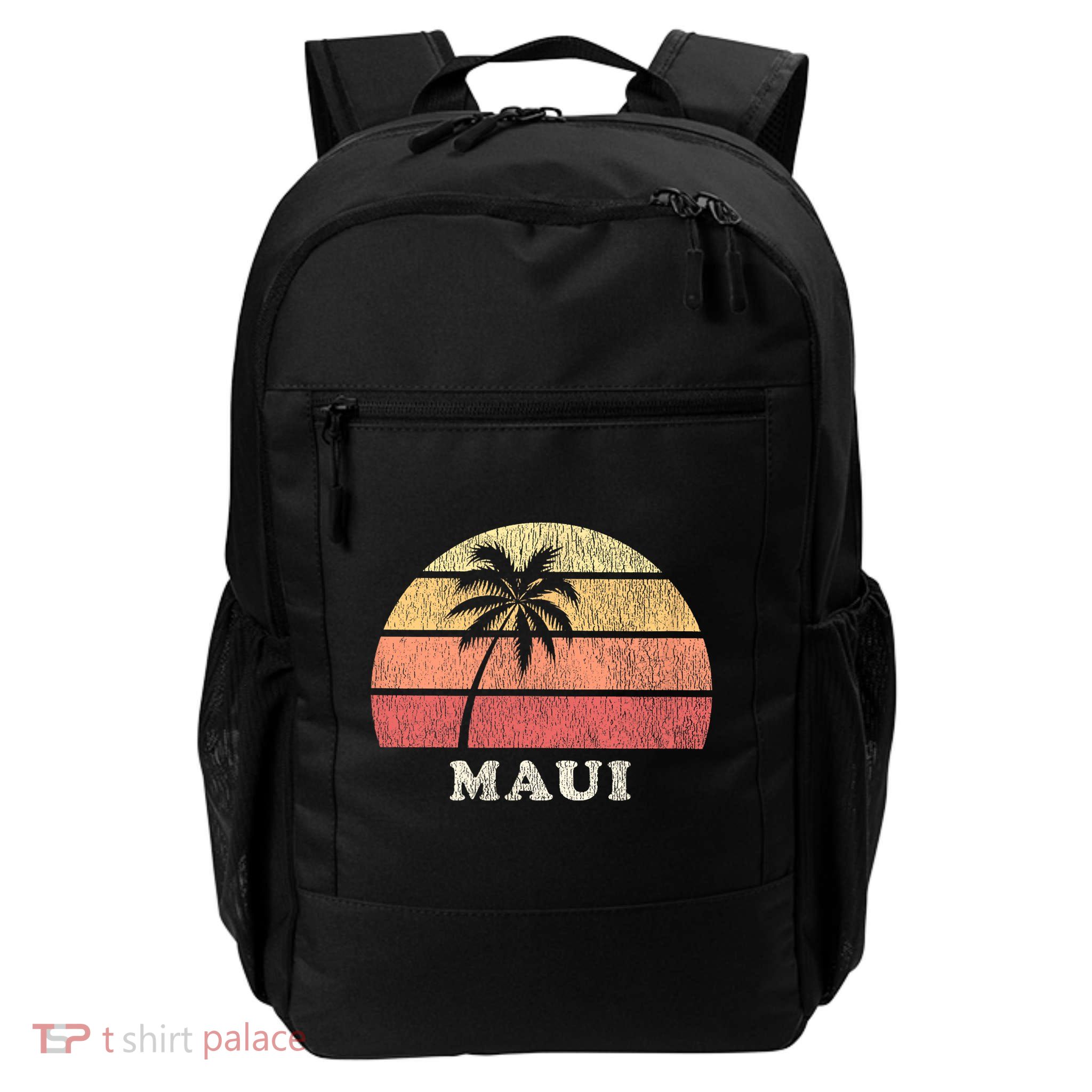 Maui HI Vintage 70s Retro Throwback Design Backpack