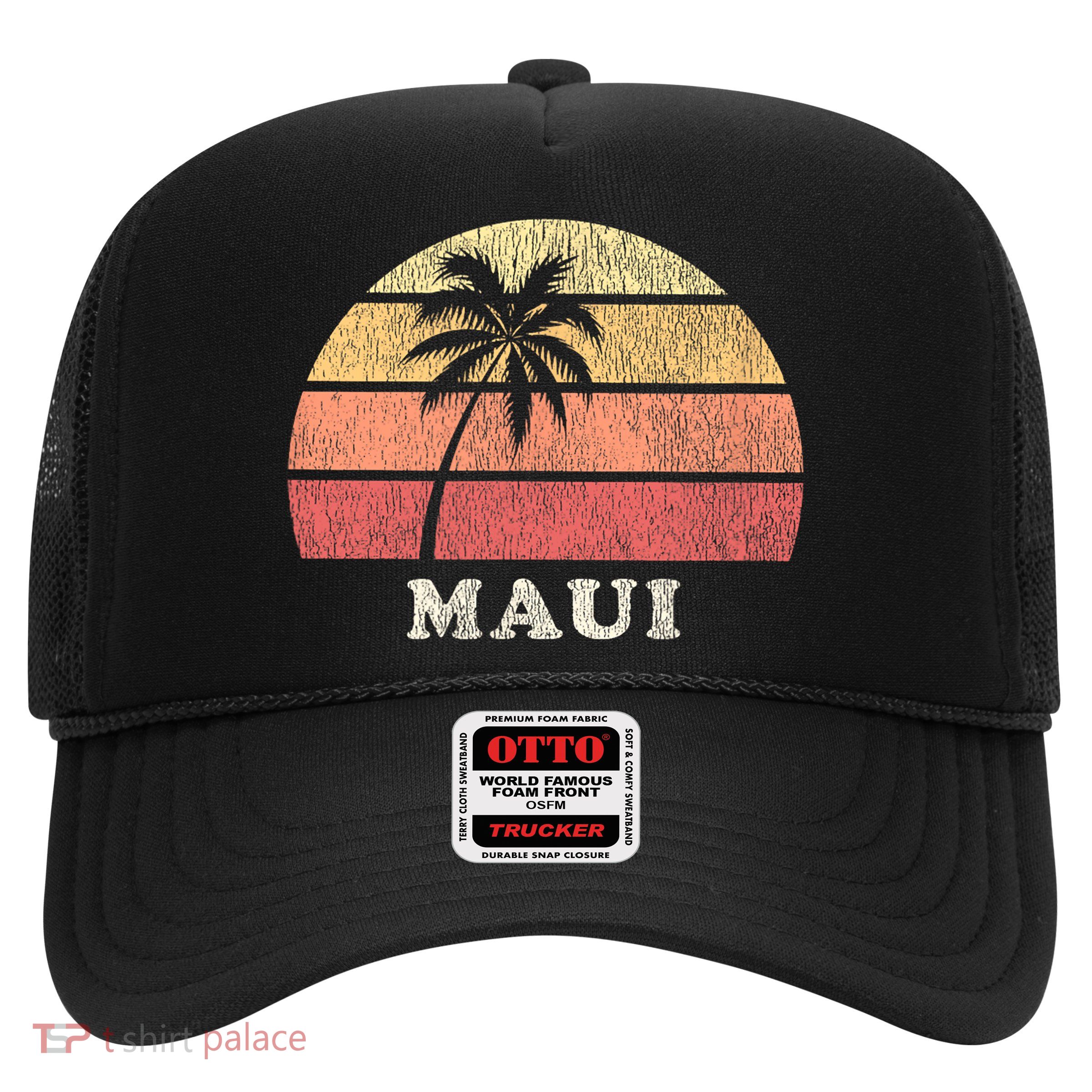 Maui HI Vintage 70s Retro Throwback Design Trucker Hat
