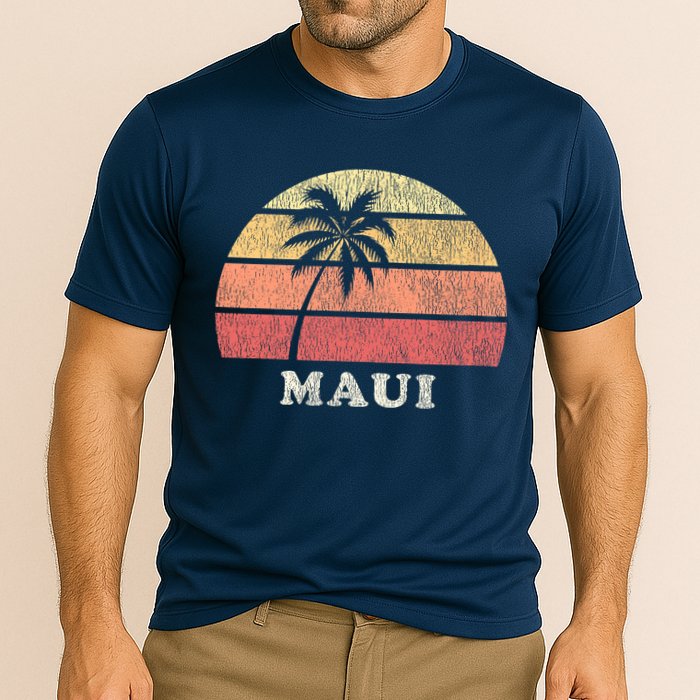 Maui HI Vintage 70s Retro Throwback Design Performance Shirt