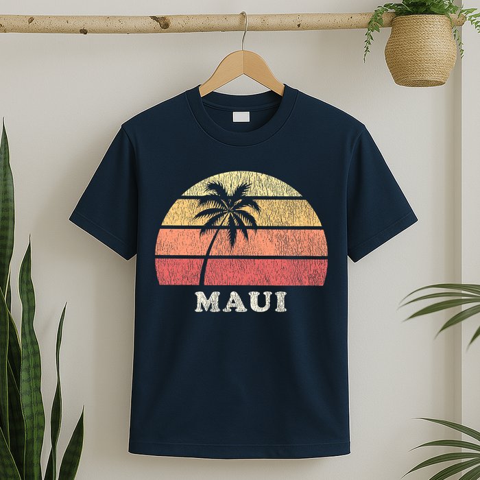 Maui HI Vintage 70s Retro Throwback Design T-Shirt