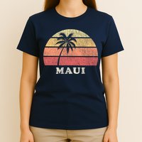 Maui HI Vintage 70s Retro Throwback Design T-Shirt