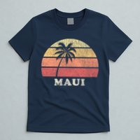 Maui HI Vintage 70s Retro Throwback Design T-Shirt