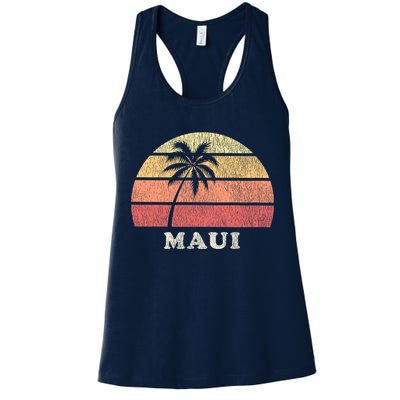 Maui HI Vintage 70s Retro Throwback Design Womens Tank Top